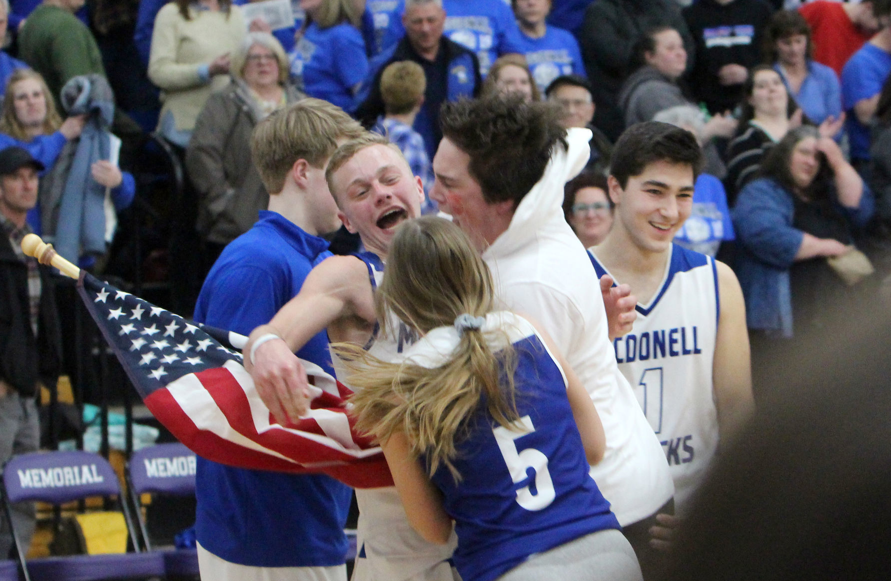 Athens vs McDonell boys basketball at Eau Claire Memorial 3-7-19
